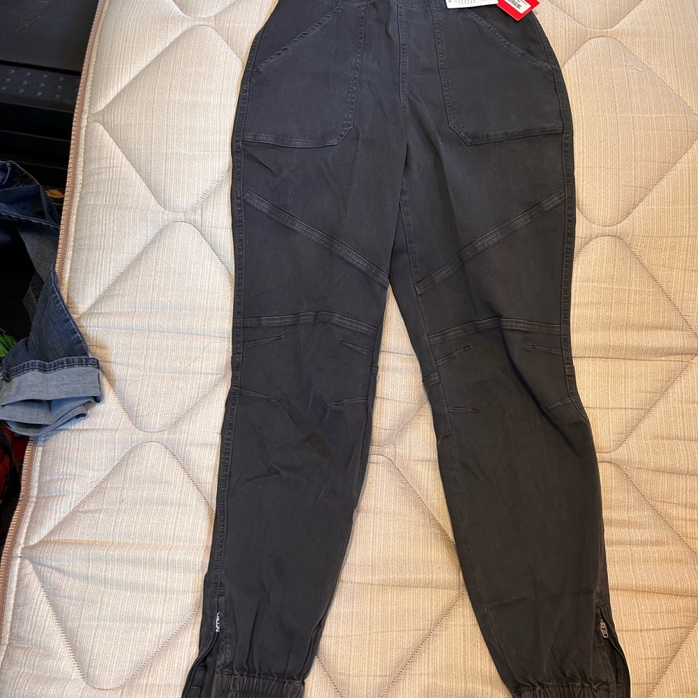 SPANX Charcoal Elastic Waist Pants